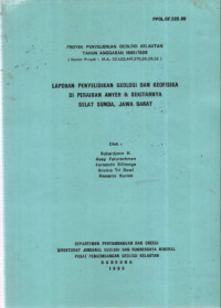 Laporan penyelidikan geologi dan geofisika di perairan Anyer dan sekitarnya. Tahun 1989