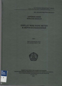 Laporan akhir rancang bangun Display wire rope meter & depth echosounder