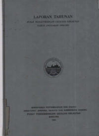 Laporan Tahunan Pusat Pengembangan Geologi Kelautan tahun 1995