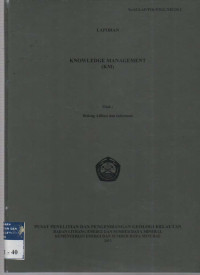 Laporan Knowledge management. Tahun 2011