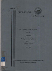 MGI Sediment cores database Vol. I Tahun 1992