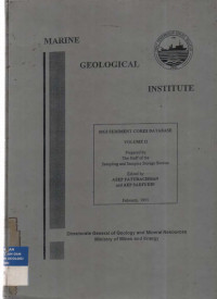 MGI sediment corer database Vo. II. Tahun 1995