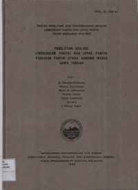 Penelitian geologi lingkungan pantai dan lepas pantai perairan pantai utara Gunung Muria, Jawa Tengah. Tahun 1992
