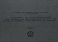 Pengembangan data digital hasil Penelitian Puslitbang Geologi Kelautan daerah selat Madura.Lp. 1608, Asem Bagus dan sekitarnya. Tahun 2003