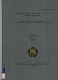 Penyelidikan proses pendangkalan di perairan alur barat Tanjung Perak Surabaya Jawa Timur. Tahun 2001
