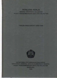 Rencana kerja Bidang Geofisika Kelautan Tahun 1998/1999