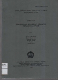Laporan penyelidikan gaya berat kelautan perairan Lampung. Tahun 2002