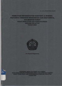 Penelitian keterdapatan kasiterit dan mineral ikutannya perairan Singkawang dan sekitarnya, Kalimantan Barat, Tahun 2008