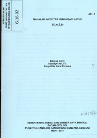 Image of Aktivitas Gunung Api Batur.(makalah)