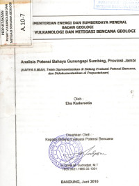 Image of Analisis Potensi Bahaya Gunungapi Sumbing, Provinsi Jambi