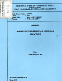 Image of Analisis Potensi Bencana G. Lamongan, Jawa Timur