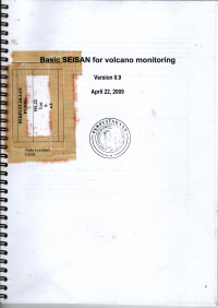 Basic Seisan for Volcano Monitoring