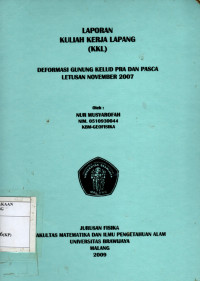 Deformasi gunung Kelud Pra Dan Pasca Letusan November 2007