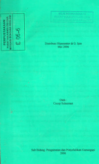 Image of Distribusi Hiposenter Di G. Ijen Mei 2006