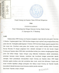 Image of Erupsi G. Api Soputan Tahun 2008 dan Mitigasinya