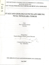 Image of Evaluasi Geologi Gunung Api Sirung , Nusa Tenggara Timur