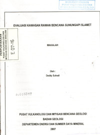Image of Evaluasi Kawasan Rawan Bencana Gunungapi Slamet