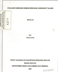 Image of Evaluasi Kawasan Rawan Bencana Gunungapi Talang