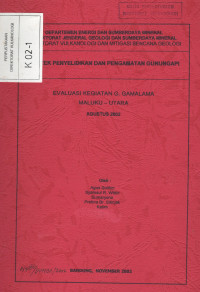 Image of Evaluasi Kegiatan G. Gamalama Maluku - Utara Agustus 2002