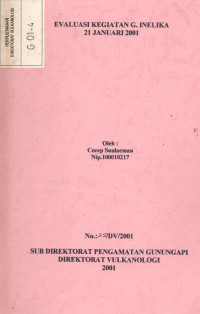 Image of Evaluasi Kegiatan G. Inelika 21 Januari 2001