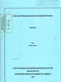 Image of Evaluasi Prakiraan Bahaya Gunungapi Raung