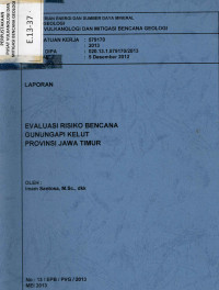 Image of Evaluasi Risiko Bencana Gunungapi Kelut Provinsi Jawa Timur