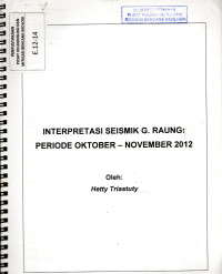 Image of Interpretasi Seismik G. Raung: Periode Oktober-November 2012