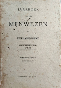 Image of Jaarboek van het Mijnwezen in Nederlandsch Oost-Indie 1930