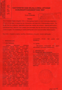 Image of Karakteristik dan Gejala G. Api Karangetang