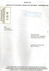 Image of Kegiatan Vulkanik G. Banda Api , Oktober - Nopember 2005
