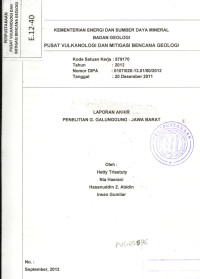 Image of Laporan Akhir Penelitian G. Galunggung - Jawa Barat