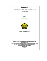Laporan evaluasi analisis litium menggunakan instrumen