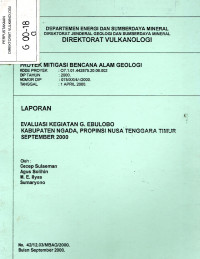 Image of Laporan Evaluasi Kegiatan G, Ebulobo Kab. Ngada, Prov NTT
