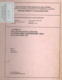 Image of Laporan Evaluasi Kegiatan G. Lewotobi di Flores Timur, NTT, Bulan September 1995