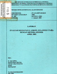 Image of Laporan Evaluasi Kegiatan G. Lokon Sulawesi Utara