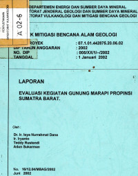 Image of Laporan Evaluasi Kegiatan G. Marapi Prop. Sumatera Barat