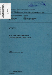 Image of Laporan Evaluasi risiko bencana Gunungapi Ijen Jawa Timur.