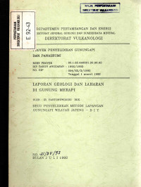 Image of Laporan Geologi dan Laharan Di Gunung Merapi