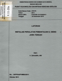 Image of Laporan Instalasi Peralatan Pemantauan G.Dieng Jawa Tengah.