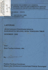 Image of Laporan Investarisasi Prakiraan Bahaya G. Ili Boleng, NTT