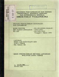 Image of Laporan Kimia Gas Gunung Api Ijen Jawa Timur