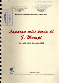 Image of Laporan Misi Kerja Di G. Merapi Dari Tanggal 2 - 26 Desember 1997