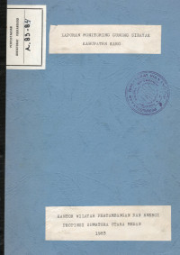 Image of Laporan Monitoring Gunung Sibayak Kabupaten Karo