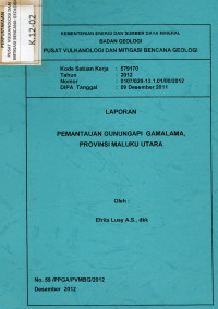Image of Laporan Pemantauan Gunung Api Gamalama, Provinsi Maluku Utara