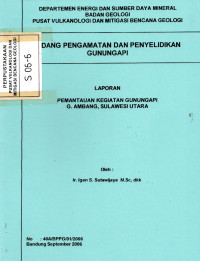 Image of Laporan Pemantauan Kegiatan G. Api G. Ambang, Sulawesi Utara
