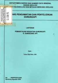 Image of Laporan Pemantauan Kegiatan G. Api G. Sangeang Api