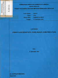 Image of Laporan Pemantauan Kegiatan G. Sorik Marapi, Sumatera Utara