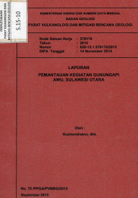 Image of Laporan Pemantauan Kegiatan Gunungapi Awu, Sulawesi Utara