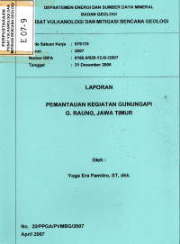 Image of Laporan Pemantauan Kegiatan Gunungapi G. Raung, Jawa Timur