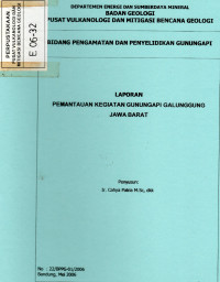 Image of Laporan Pemantauan Kegiatan Gunungapi Galunggung Jawa Barat